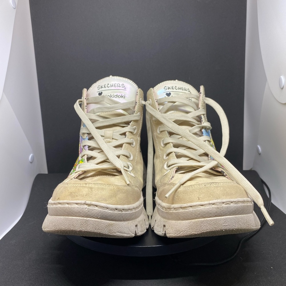 ***Sold***Skechers x Tokidoki Cream High-Top Sneakers EUC Size 10 RARE!